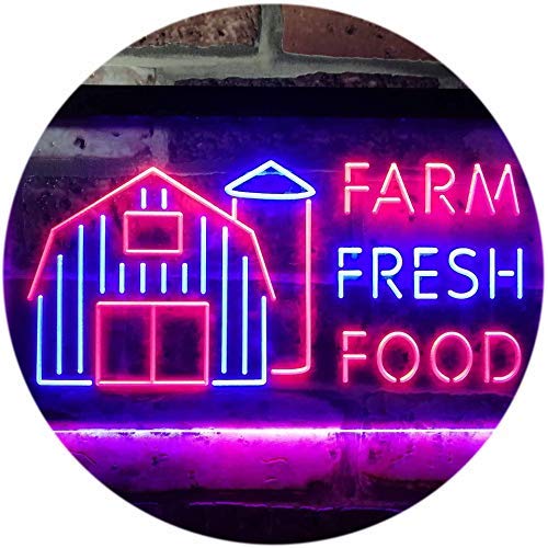 Farm Fresh Food LED Light Sign - LED Gift Works
