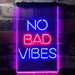 No Bad Vibes Room Display LED Light Sign - Way Up Gifts