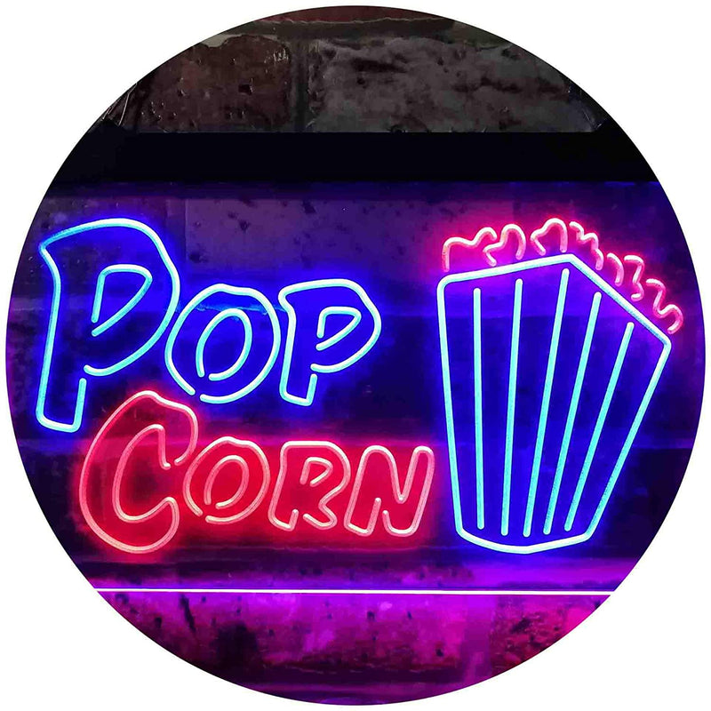 Movie Theater Popcorn LED Light Sign - LED Gift Works
