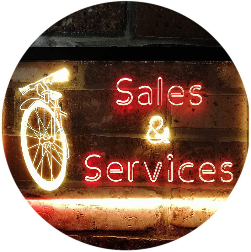 Bicycle Bike Sales Repairs Services LED Light Sign - LED Gift Works