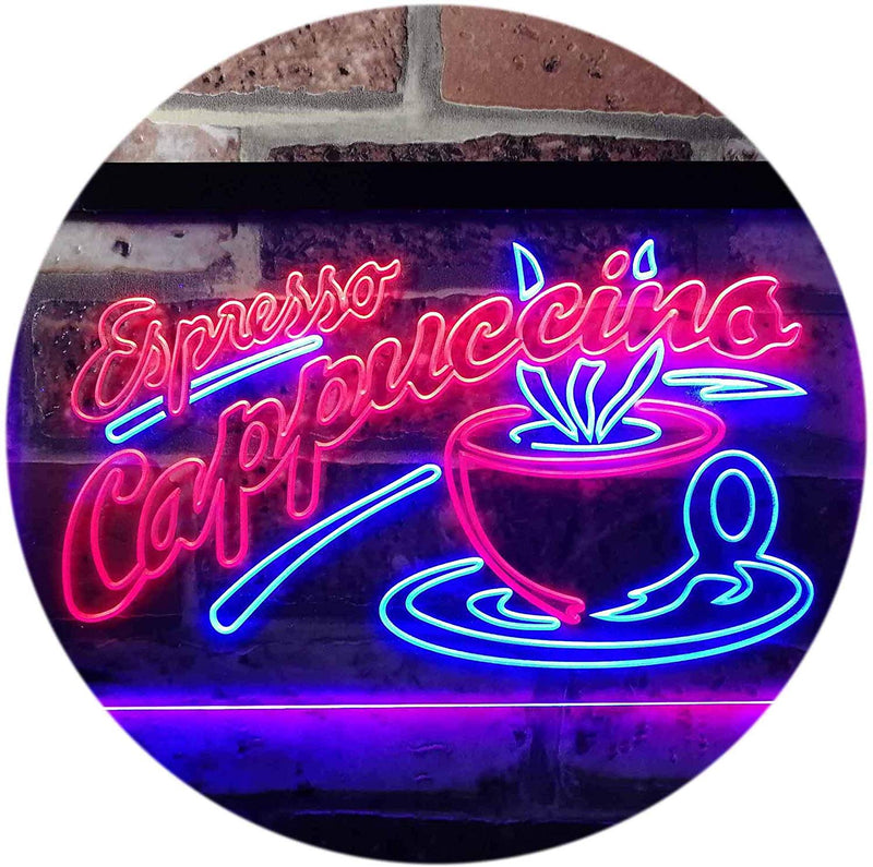 Coffee Shop Espresso Cappuccino LED Light Sign - LED Gift Works