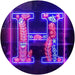 Family Name Letter H Monogram Initial LED Light Sign - Way Up Gifts
