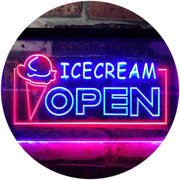 Open Ice Cream LED Light Sign - LED Gift Works