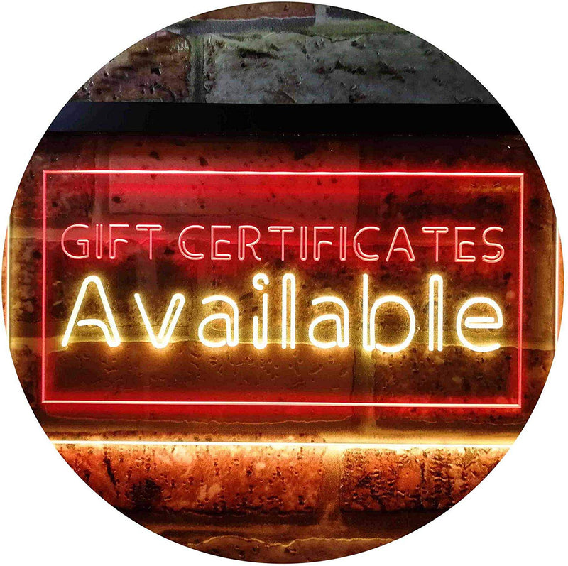 Gift Certificates Available LED Light Sign - LED Gift Works
