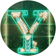 Family Name Letter Y Monogram Initial LED Light Sign - LED Gift Works