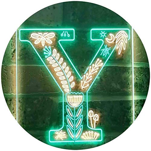 Family Name Letter Y Monogram Initial LED Light Sign - LED Gift Works