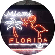 Miami Florida Flamingo LED Light Sign - LED Gift Works