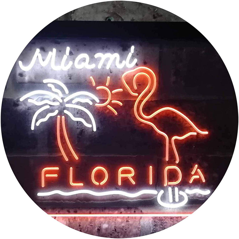 Miami Florida Flamingo LED Light Sign - LED Gift Works