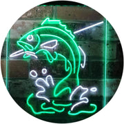Fish on Hook Fishing Bait Store Cabin Decor LED Light Sign - LED Gift Works