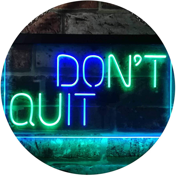 Don't Quit Do It Positive Quote Wall Decor LED Light Sign - Way Up Gifts