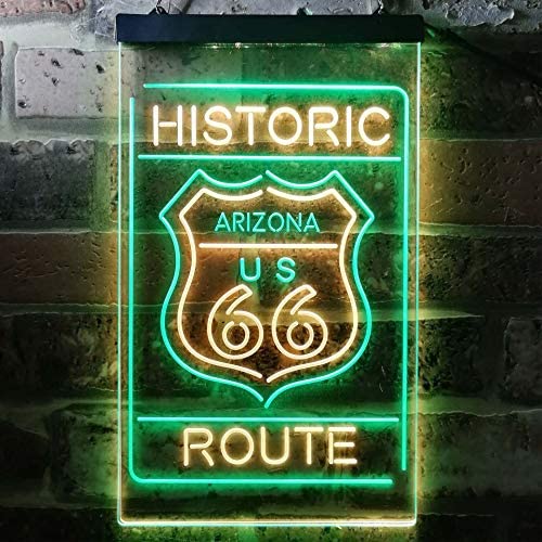 Arizona Historic Route US 66 LED Light Sign - LED Gift Works