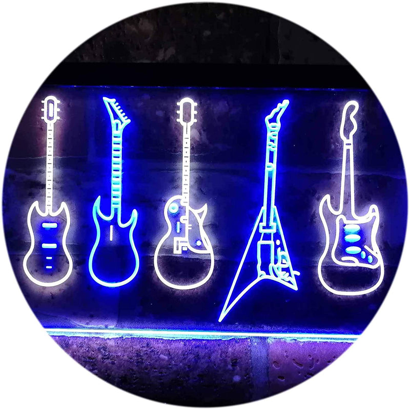 Music Guitar Set LED Light Sign - LED Gift Works