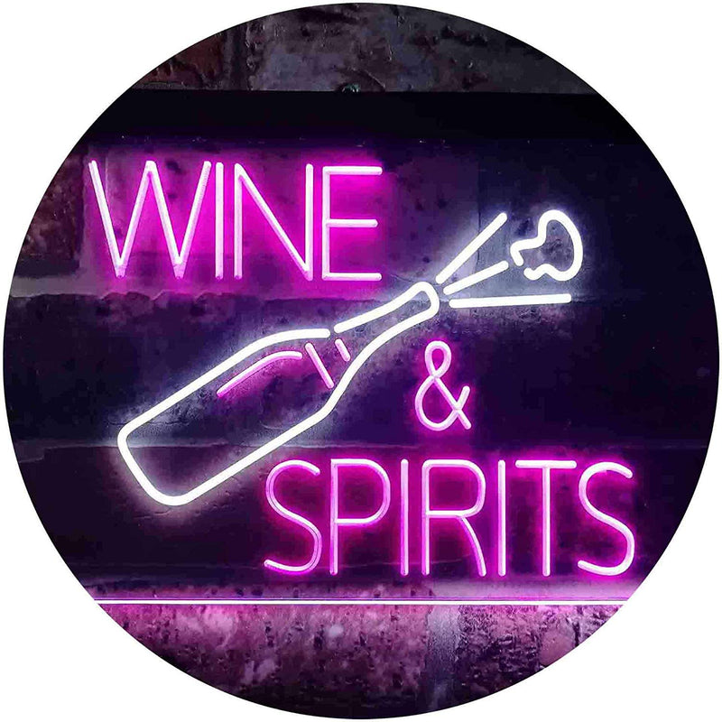 Wine and Spirits LED Light Sign - LED Gift Works