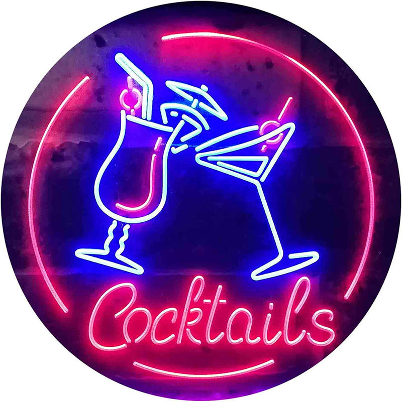 Cocktails LED Light Sign - LED Gift Works