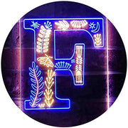 Family Name Letter F Monogram Initial LED Light Sign - LED Gift Works