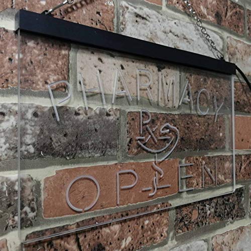 RX Pharmacy Open LED Light Sign - LED Gift Works