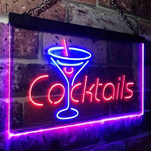Cocktails LED Light Sign - Way Up Gifts