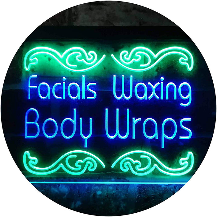 Facials Waxing Body Wraps LED Light Sign - Way Up Gifts