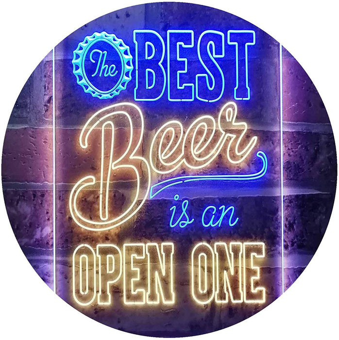 Best Beer is an Open One LED Light Sign - Way Up Gifts