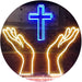 Christianity Hands Cross LED Light Sign - Way Up Gifts