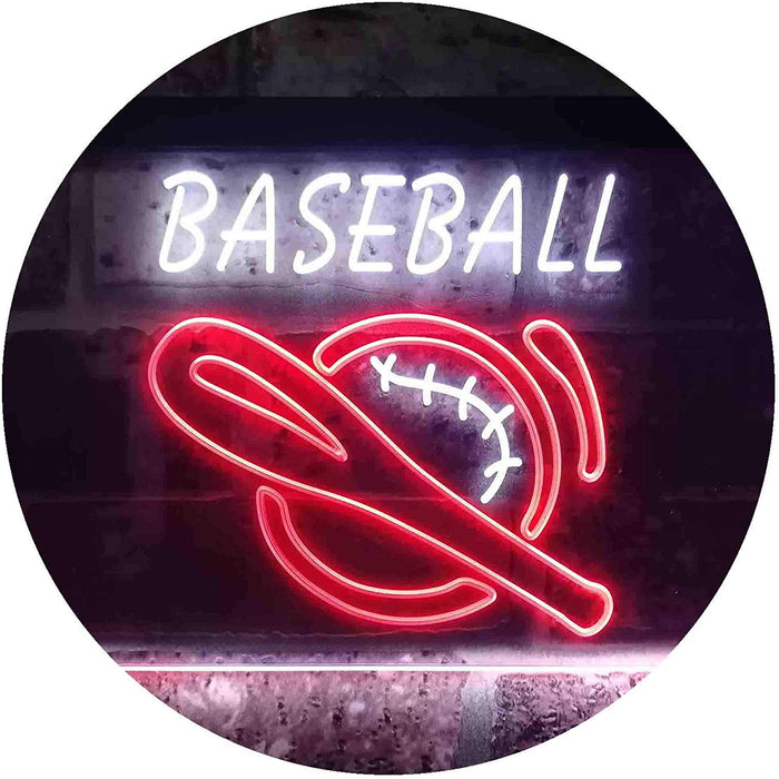 Baseball Man Cave Sports Wall Decor LED Light Sign - Way Up Gifts