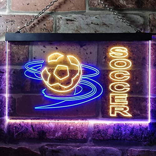 Kids Room Decor Soccer LED Light Sign - Way Up Gifts