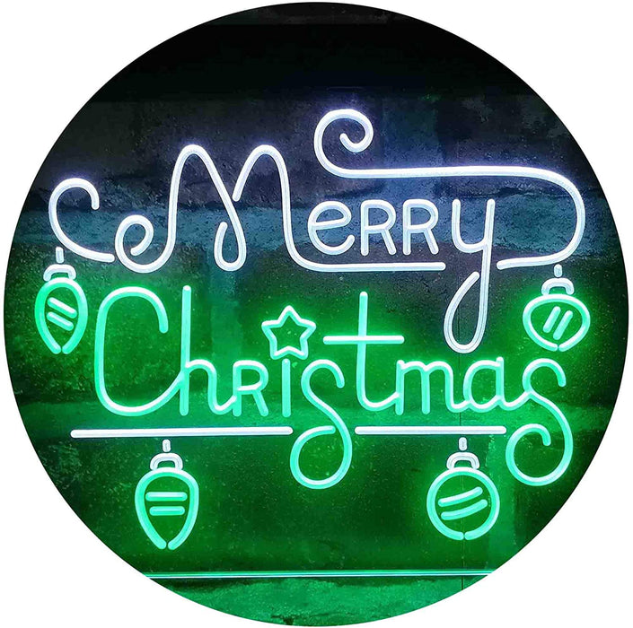 Merry Christmas Bulbs LED Light Sign - Way Up Gifts