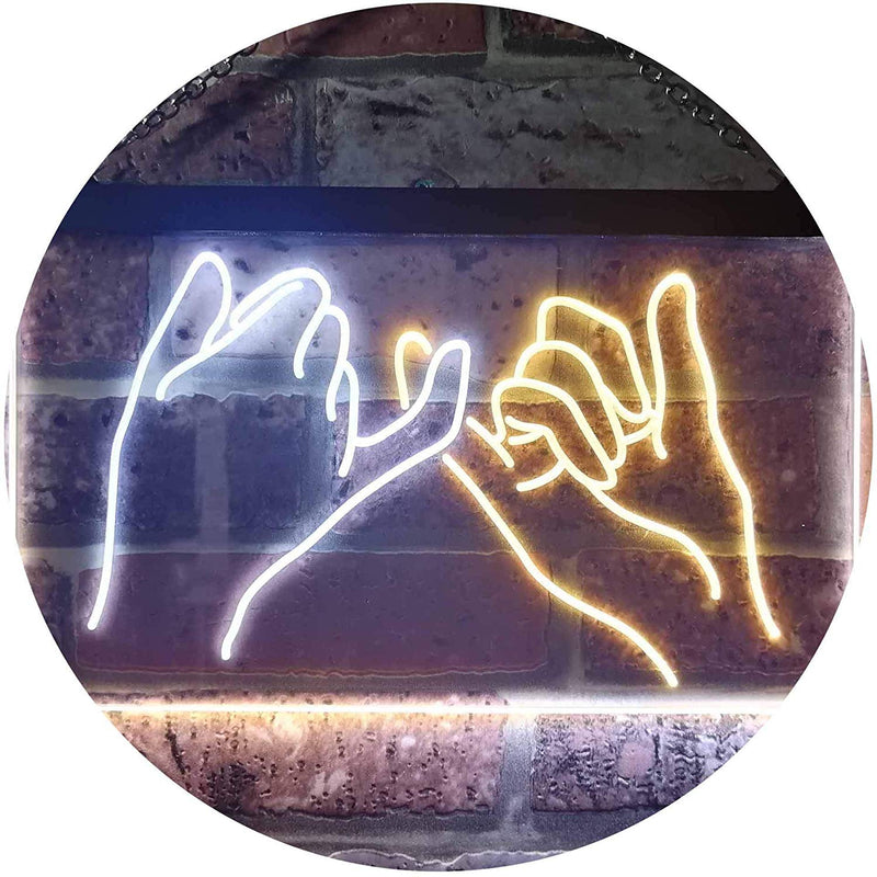 Pinky Swear Promise Cute Room Decor LED Light Sign - LED Gift Works