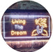 Paradise Island Living The Dream LED Light Sign - Way Up Gifts