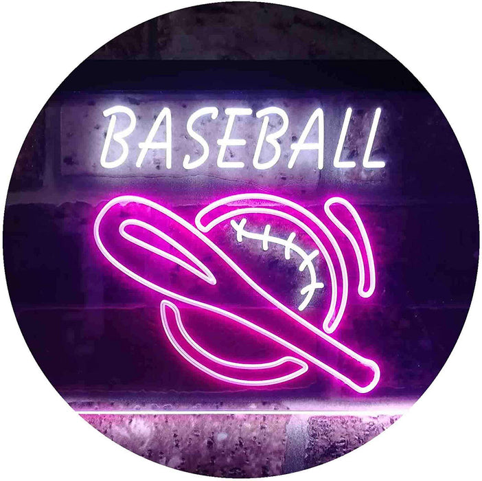 Baseball Man Cave Sports Wall Decor LED Light Sign - Way Up Gifts