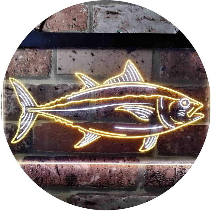 Tuna Fish Bait Store Fishing Beach Decor LED Light Sign - Way Up Gifts