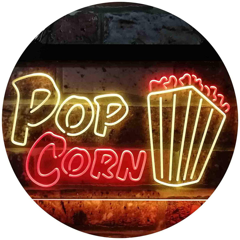 Movie Theater Popcorn LED Light Sign - LED Gift Works