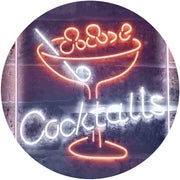 Cocktails Bar Glass LED Light Sign - LED Gift Works