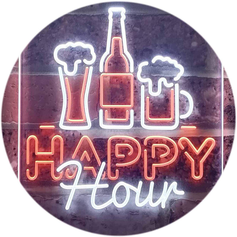 Happy Hour LED Light Sign - LED Gift Works
