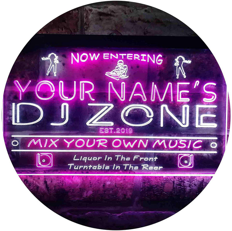 Personalized Music DJ Zone DJ Gift LED Light Sign - LED Gift Works