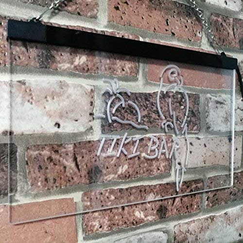 Parrot Tiki Bar LED Light Sign - Way Up Gifts