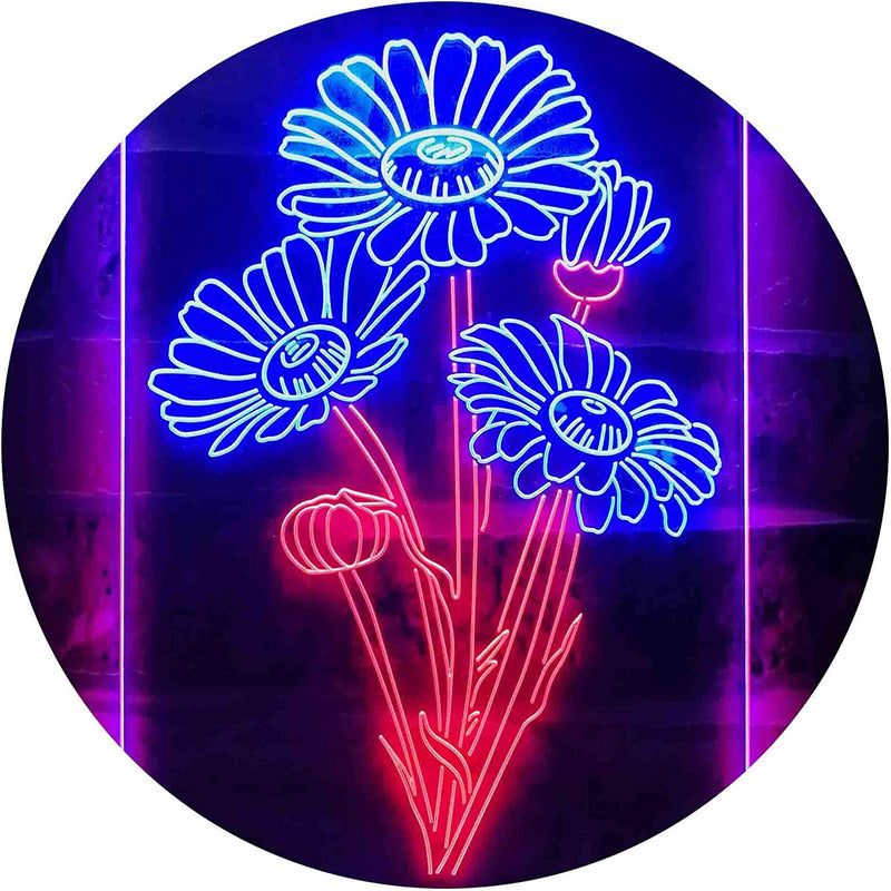Daisy Flowers LED Light Sign - LED Gift Works