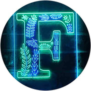 Family Name Letter F Monogram Initial LED Light Sign - LED Gift Works