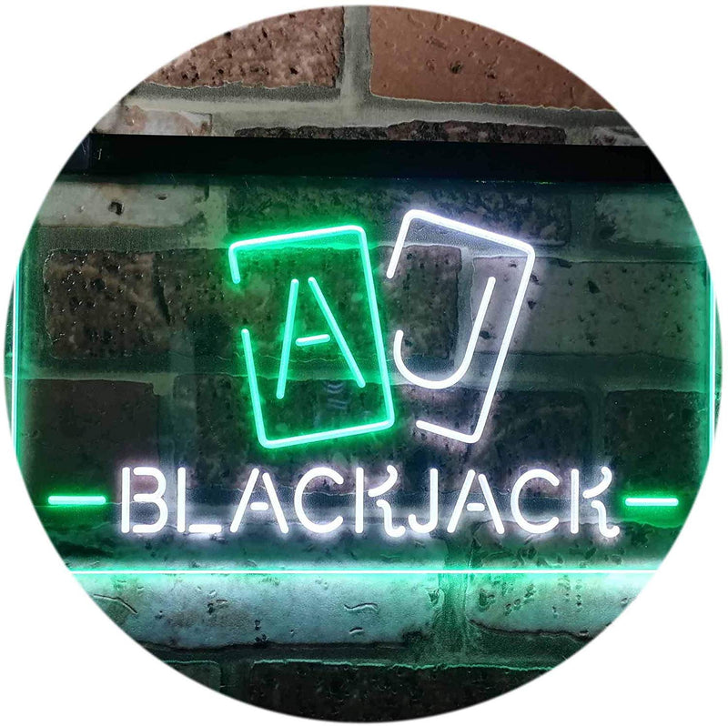 Poker Blackjack LED Light Sign - LED Gift Works