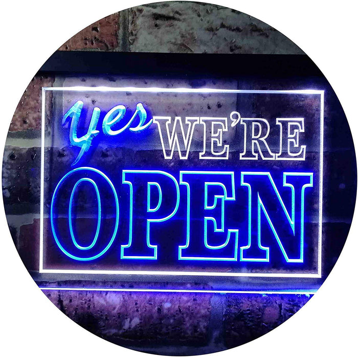 Yes We're Open LED Light Sign - Way Up Gifts