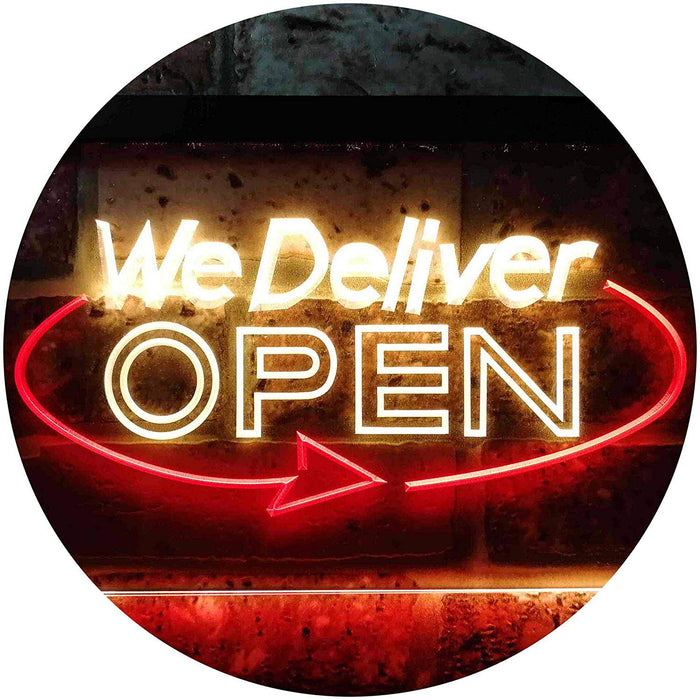 Open Delivery We Deliver LED Light Sign - Way Up Gifts