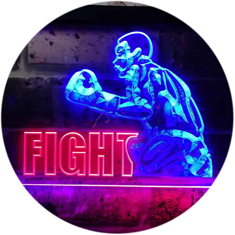 Fitness Gym Boxer Fight Boxing Man Cave LED Light Sign - LED Gift Works