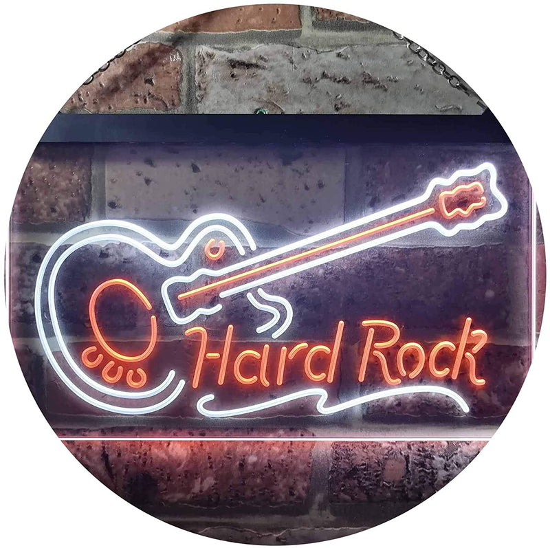Guitar Hard Rock Music LED Light Sign - LED Gift Works