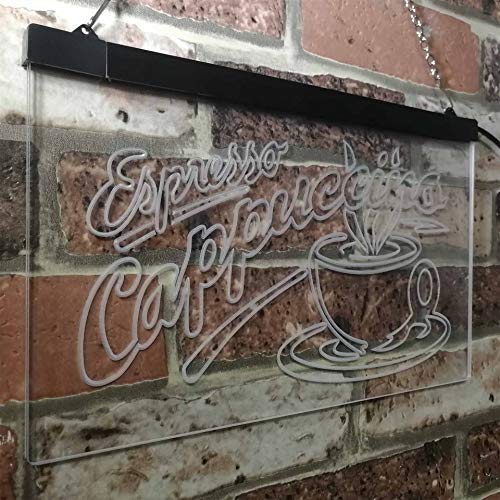 Coffee Shop Espresso Cappuccino LED Light Sign - Way Up Gifts