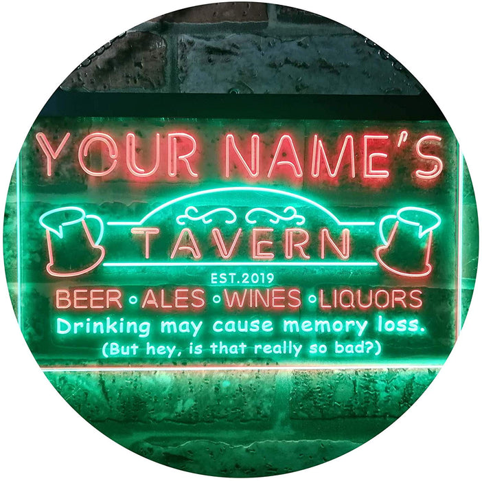 Personalized Tavern Bar LED Light Sign - Way Up Gifts