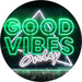 Good Vibes Only Triangle LED Light Sign - Way Up Gifts