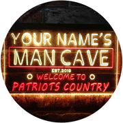 Personalized Patriots Country Man Cave LED Light Sign - LED Gift Works