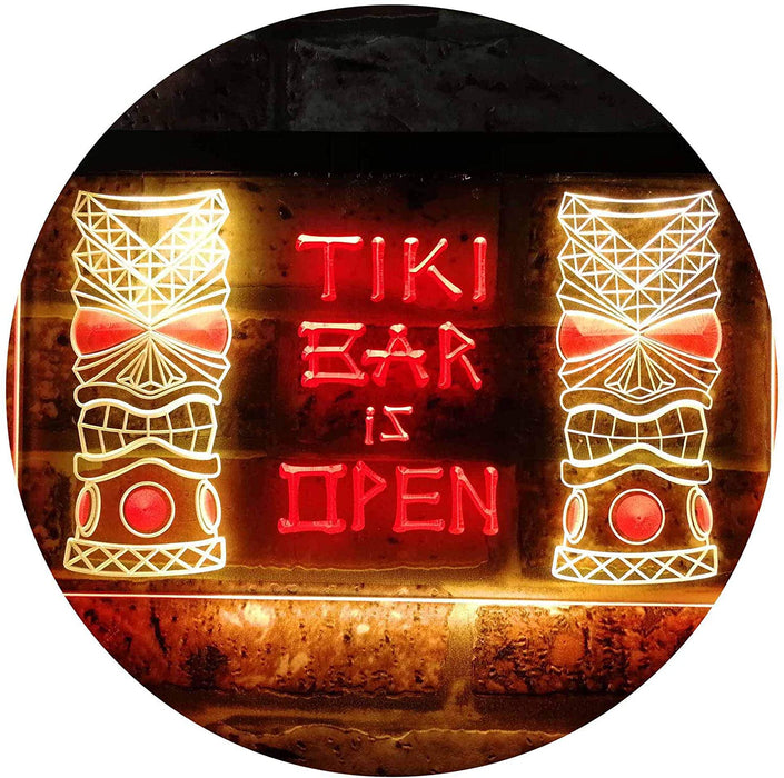 Tiki Bar Open LED Light Sign - Way Up Gifts