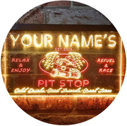 Personalized Car Racing Beer Pit Stop Bar LED Light Sign - LED Gift Works