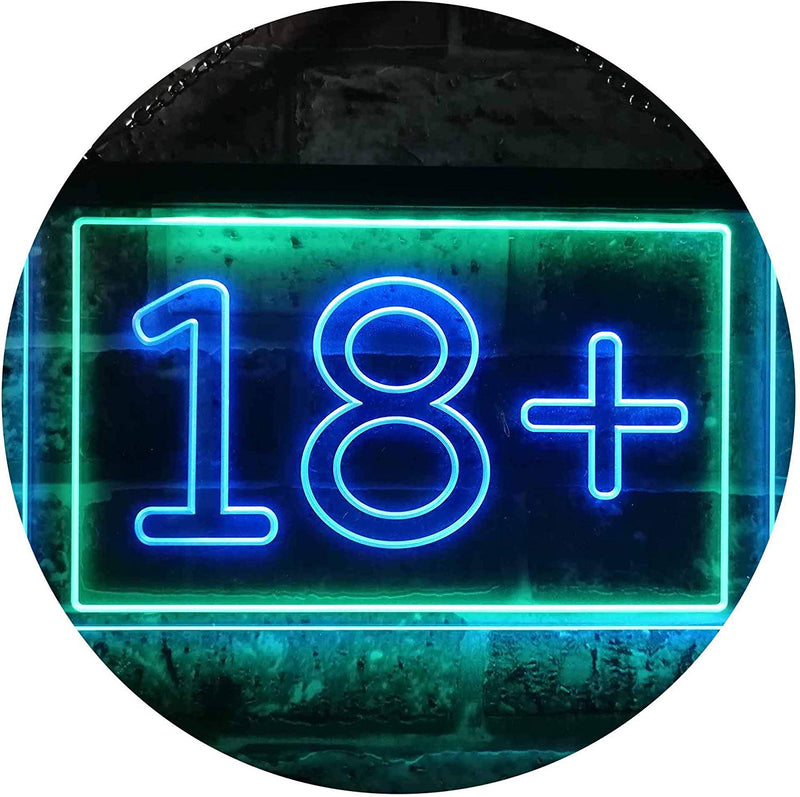 Adults Only 18+ LED Light Sign - LED Gift Works
